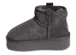 Bottines Et Boots Emu Australia Foy Flatform Micro Gris -Geox Soldes Boutique 3101702 3