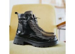 Bottines Et Boots Coco Abricot Menage Verni Noir -Geox Soldes Boutique 3121602 5