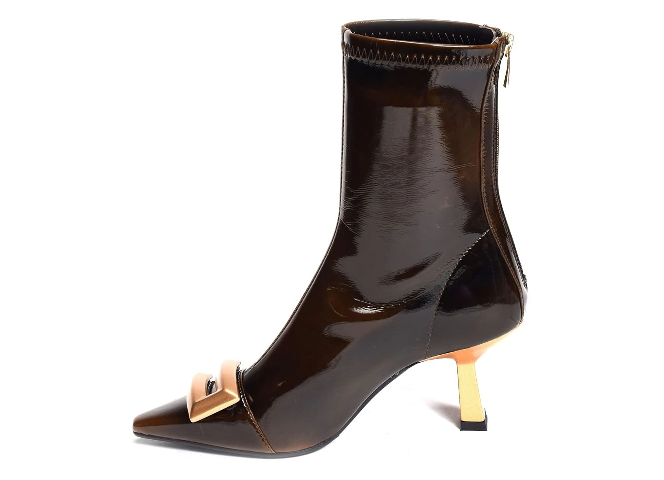 Bottines Et Boots Chantal 2114 Verni Marron 5 Bottines Et Boots Chantal 2114 Verni Marron – Image 3