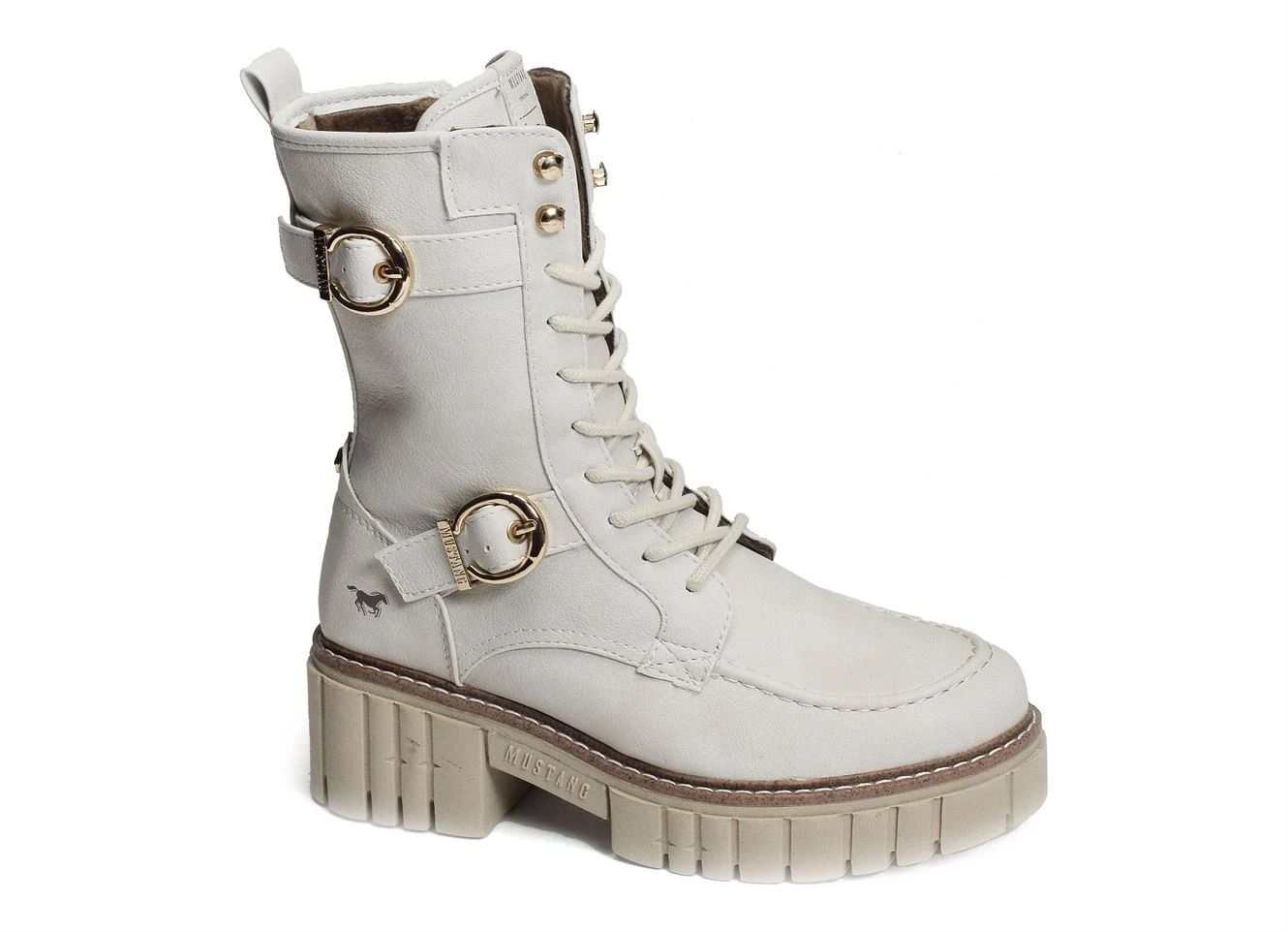 Bottines Et Boots Mustang 1447505 Blanc 3 Bottines Et Boots Mustang 1447505 Blanc