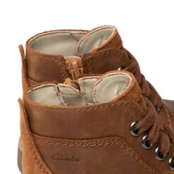 Boots Clarks Heath Lace T 261540917 Tan Leather -Geox Soldes Boutique boots clarks heath lace t 261540917 tan leather 5