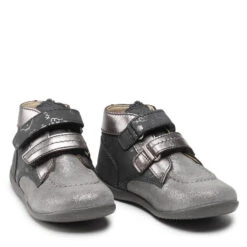Boots Kickers Bonkro-2 860099-10 S Gris Argent 123 -Geox Soldes Boutique boots kickers bonkro 2 860099 10 s gris argent 123 4
