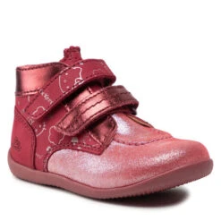 Boots Kickers Bonkro-2 860099-10 S Silver Burgundy 183